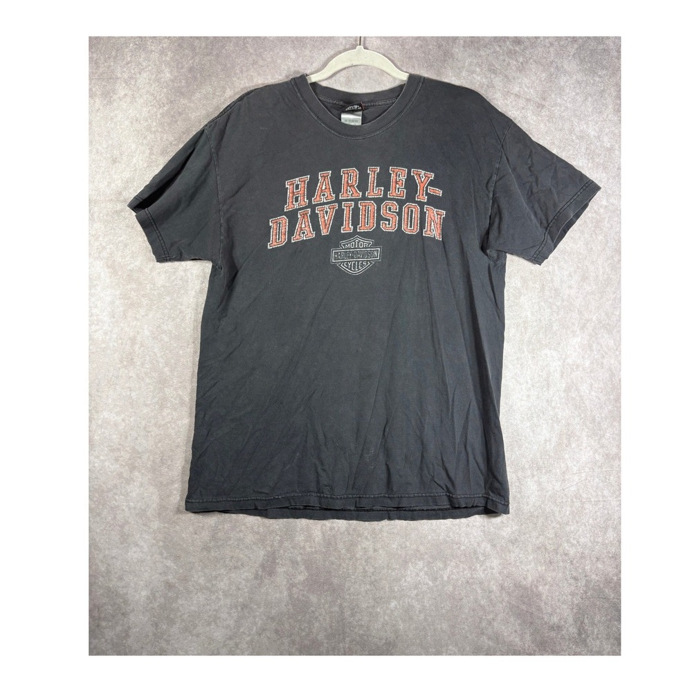 Harley-Davidson T-Shirt Mens L Black Cool Springs Franklin TN Graphic Hanes Tee
